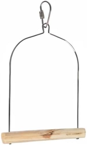 Prevue Pet Products BPV389 Natural Wood Birdie Basics Birch/Wire Swing, 5 by 7-Inch