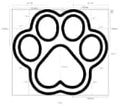 Dog Cooling Mat Self Coolings Foldable Cooling Pad for Dog in Summer Coolings Mat for Dogs and Cats Machine Washable (Dog Paw, Medium-26 L x 23" W)