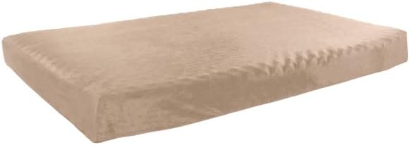Memory Foam Dog Bed - 2-Layer Orthopedic Pet Pad with Machine Washable Cover - 37x24 Pet Bed for Large Dogs by PETMAKER (Tan)