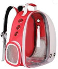 Backpack Pet Carriers - Pet Bubble Backpack,Pet Capsule Knapsack,Small Space Pet Travel Bag,Waterproof Breathable Pet Carrier Airline Approved,for Travel,Hiking,Walking & Outdoor Use (Red)