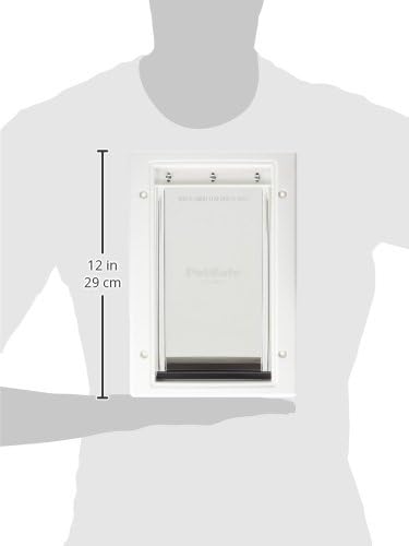 PetSafe Plastic Pet Door - Easy Install for Wood,PVC Metal & Paneled Doors - Rust-Free Plastic Frame - Flap Dimensions 5 1/4" W x 8 1/8" H - for Small Pets Weighing Up to 15 Lb,(Pack of 4)