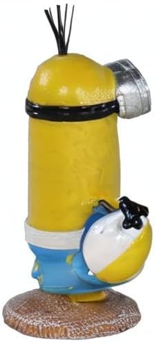 Penn-Plax Minions Officially Licensed 3-Piece Aquarium Ornament Bundle – Includes Kevin, Stuart, and Bob – Beach Themed – Small