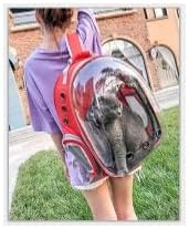 Backpack Pet Carriers - Pet Bubble Backpack,Pet Capsule Knapsack,Small Space Pet Travel Bag,Waterproof Breathable Pet Carrier Airline Approved,for Travel,Hiking,Walking & Outdoor Use (Red)