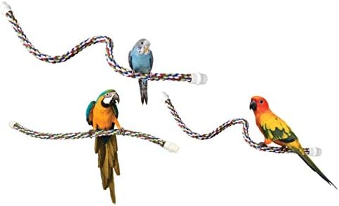 JW Pet Comfy Perch For Birds Flexible Multi-color Rope, Medium - 21" Length