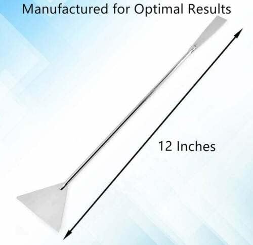 A2Z-Aquascaping Maintenance Tools Accessories,Anti-Rust Stainless Steel Tweezers Scissors Spatula for Aquarium Tank Clean, Fish Tank, Bonsai, Algae Scrapers (12" Substrate Spatula)
