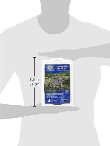 PetSafe Come With Me Kitty Cat Harness & Bungee Leash - Comfortable Cat Harness with Lightweight Bungee Leash for Outdoor Fun - More Secure Walks - Medium - Royal Blue