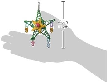 Super Bird Creations SB586 X-mas Star Bird Toy, Small Bird Size, 4.5" x 3"