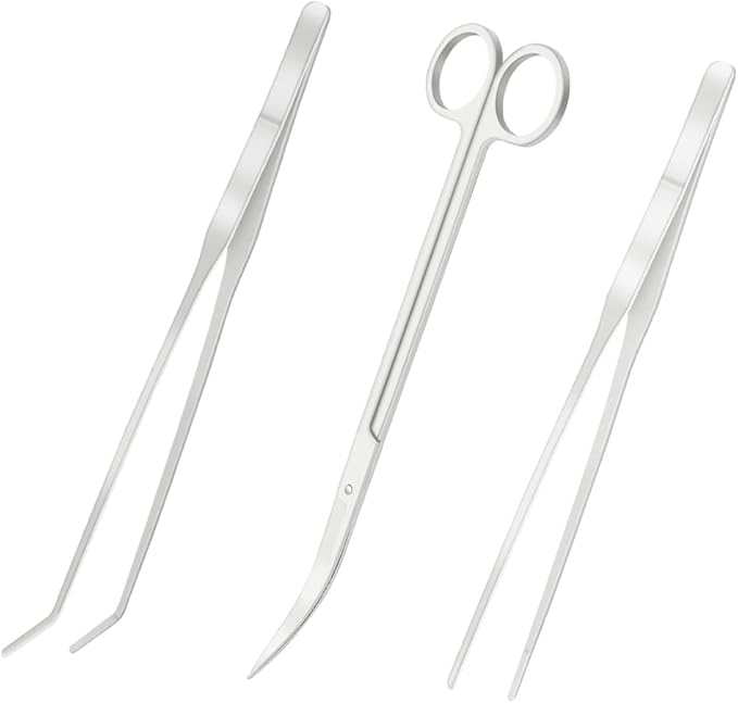LILYS PET Stainless Steel Aquarium Tank Aquatic Plant Tools Sets (3 in 1)