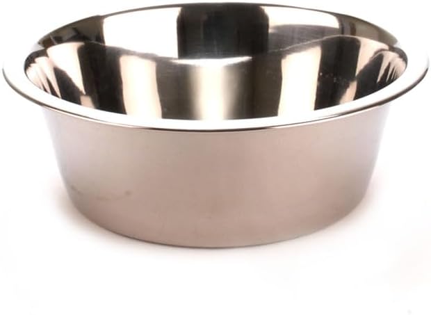 Jeffers Pet Standard Weight Stainless Steel Bowls for Dogs, Cats, Puppies, Kittens, Food & Water, Durable Feeding Dish, Travel, Camping, Indoor Outdoor Use, Dishwasher Safe Pet Accessories 7.5 Quart