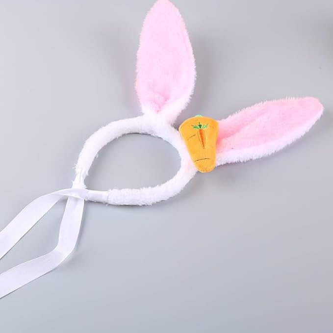 Lionheart glory Dog Easter Day Headband Bunny Rabbit Ear Headwear Pet Easter Carrot Cute Costume Accessories for Small Medium Large Dogs