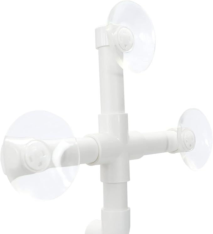 Bird Portable Suction Cup Shower Perch Window Wall Standing Platform for Parrot Parakeet Conure Cockatiel African Grey (Random Color)