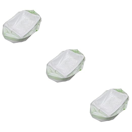 HANABASS 21pcs Cat Litter Filter Pouches Cat Waste Disposal Bags for Easy Cleaning White for Pet Owners and Litter Management