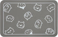 YCT Cat Food Mat, Cat Mat for Food and Water, Pet Feeding Mat, Non-Slip Super Absorbent, with Multiple cat Heads Logo, 24 x 16.9 inches, Light Grey