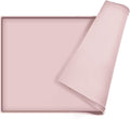 Dog Food Mat,Silicone Waterproof Food Tray,Non Slip Pet Bowl Mats Placemat,0.6" Raised Edge,Suitable for Most Small and Medium Sized Pets,24" x 16"