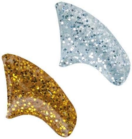 Champagne Combo Soft Nail Caps Cats Claws 40pk (20 Gold Glitter - 20 Silver Glitter) Medium Size