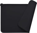 Dog Food Mat, Silicone Dog Cat Bowl Mat, Non Slip Pet Feeding Mat Waterproof Dog Placemat for Small Animals (18.5"x11.8", Black)