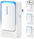 Plug In Air Ionizers - 4Pack Negative Ion Technology Air Purifier, Quiet Mini Air Freshener for Home, Bedroom, Office, Basement - Portable Air Purifiers for Odor, Dust, Smoke, Pets Smell, White
