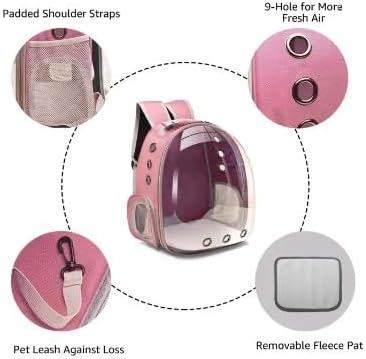 Backpack Pet Carriers - Pet Bubble Backpack,Small Space Pet Travel Bag,Waterproof Breathable, Airline Approved,for Travel,Hiking,Walking & Outdoor Use