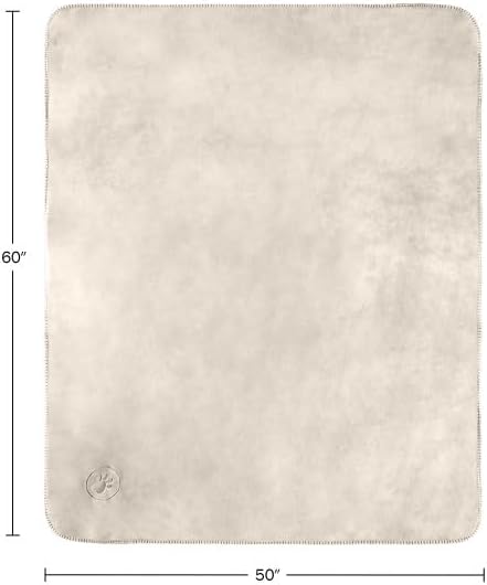 Waterproof Pet Blanket - 50x60-Inch Reversible Sherpa Fleece Throw Protects Couches, Cars, and Beds from Spills, Stains, and Fur by PETMAKER (Cream)