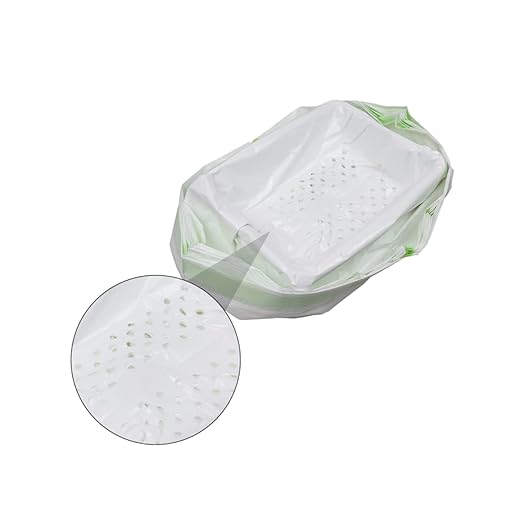 HANABASS 2sets Pet Cat Litter Filter Bag Bags Large Hole Automatic Closing Design 7pcs*2