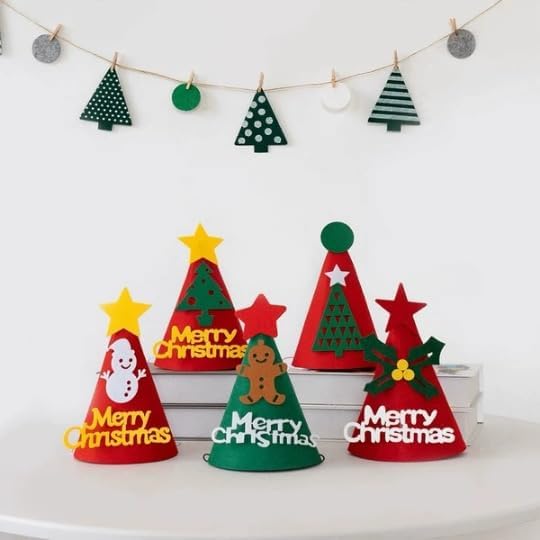 5 Pcs Christmas Dog Hats Cute Cats Party Hats Pet Set Dogs Santa Hats Puppies Kittens Grooming Accessories Costumes. (Small Christmas B)
