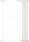 Lumizone Extra Tall Cat Gate Extension Kit 61.02" High Pressure Mounted 8.27" Extra Wide 1.37" Gap No Drilling Tall Pet Gate for Dogs (Cream, 61.02" H x 8.27" W, Extension)