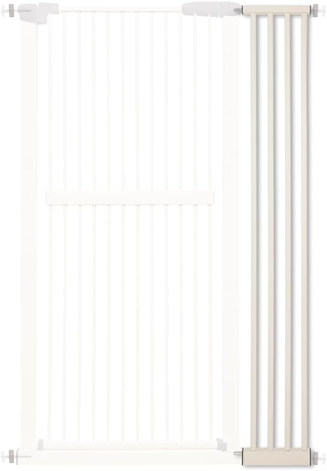 Lumizone Extra Tall Cat Gate Extension Kit 61.02" High Pressure Mounted 8.27" Extra Wide 1.37" Gap No Drilling Tall Pet Gate for Dogs (Cream, 61.02" H x 8.27" W, Extension)