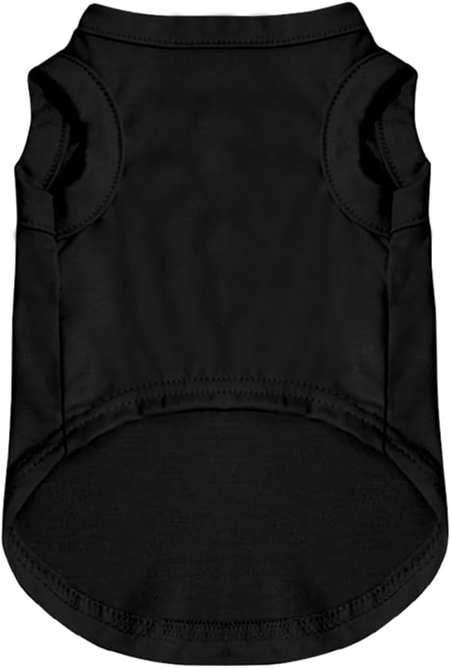 Personalized Dog Shirt Design Your Own Add Photo Text Logo Name Summer Breathable Dogs T-Shirt Clothes for Small Medium Large Pet, 1 PC Blank Black, XS