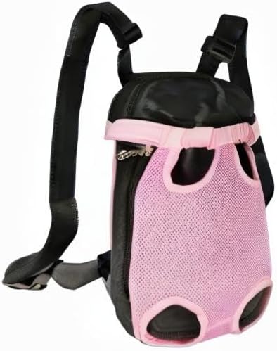 FEimaX Dog Carrier Backpack Pet Legs Out Front Cat Travel Bag, Adjustable Puppy Backpacks Carriers Hands-Free for Small Medium Dogs Cats Hiking Traveling Camping Daily Walking