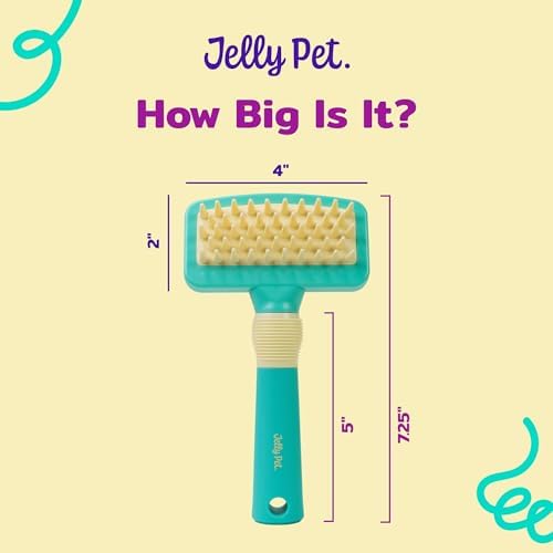 JELLY PET Deshedding Dog Bath Brush Scrubber for Short Haired Dogs, Dog Deshedding Brush Tool, Bath Brush for Puppy, Pet Shower Scrubber, Shower Supplies, Pet Wash Brush, Puppy Grooming Essential