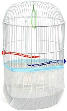 Cylinder Bird Cage Seed Catcher Mesh Max 53" Circumference, Elegant Stlish Pocket Syle Seed Catcher Covers Underneath The Cage