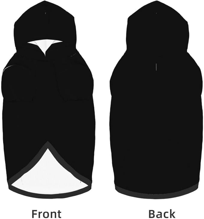 Custom Dog Clothes with Photo Name Logo Personalized Dog Sweaters for Small Medium Large Dogs Breathable Warm, 1PC, Blank Black, L