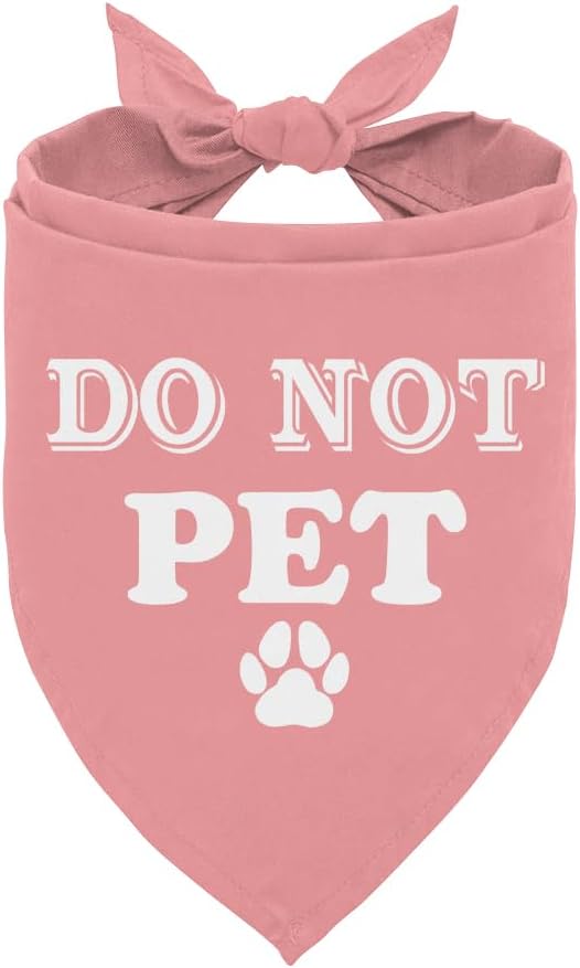 E61 Dog Triangle Scarf - Cute & Funny Pink Bandana - Small, Medium & Large Dogs - Gift for Dog Lovers