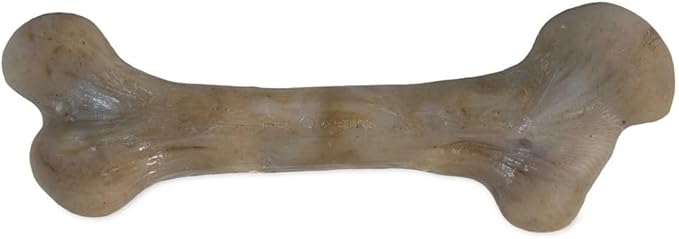 Pet Qwerks Dinosaur BarkBone - Nylon Dog Bone for Aggressive Chewers - Bacon Flavor - 6.5"
