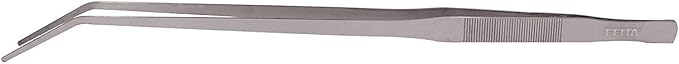 Extra Long Tweezers 18.9 Inch - FEITA Stainless Steel Curved Tip Tweezer Tongs for Aquarium Fish Tank Plants