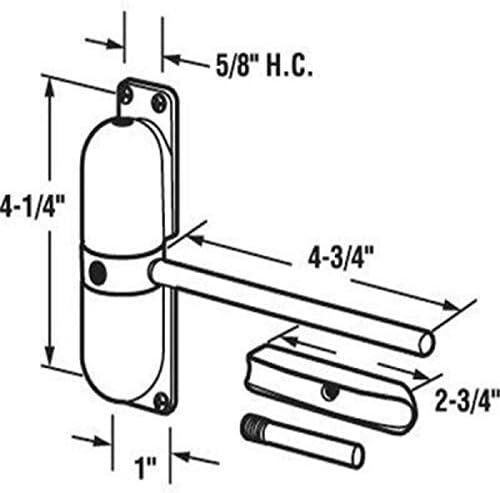 Door Closer Automatic Safety Spring Door Closer – Easy to Install to Convert Hinged Doors to Self-Closing– White