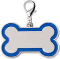 Double-Sided Personalized Dog Tags for Pets - pet ID tag, Laser Engraved Dog tag, Name tag for Dog Collar, Dog Tags for Large Dogs (Blue, Bone-Shaped-Large)