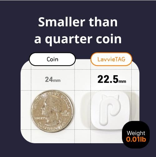 LavvieTAG with 2 Straps Smartwatch for Cat Intelligent ID Tag Light (0.01lbs) Monitor Kitten Collar Activity Analysis Heath Care Calrorie Measurement App Integration Felines Fitness Tracker