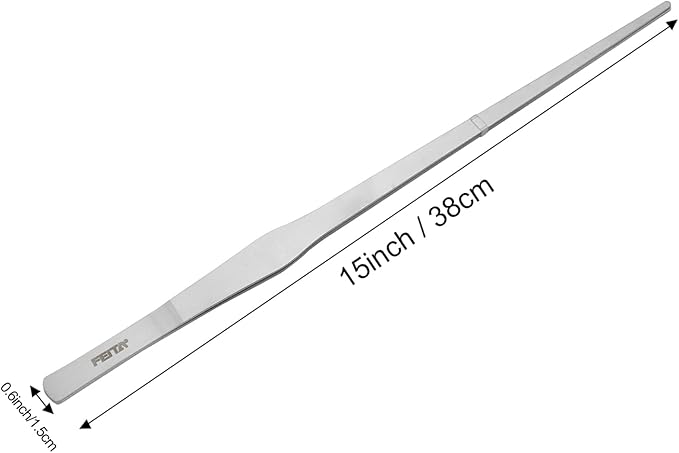 FEITA Extra-Long 15-Inch Tweezer Stainless Steel Straight for Aquarium Fishtank Aquascaping Tools, Mega Reptile Feeding Tongs