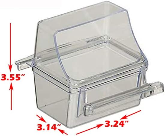 Lot of 4 Bird Cage White Plastic Seed Water Feeder Cups (Black)