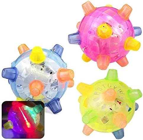 Arinda Jumping Activation Ball for Dogs Flashing Ball Light Sounds Jump Automatically