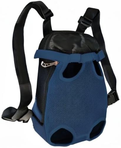 FEimaX Dog Carrier Backpack Pet Legs Out Front Cat Travel Bag, Adjustable Puppy Backpacks Carriers Hands-Free for Small Medium Dogs Cats Hiking Traveling Camping Daily Walking