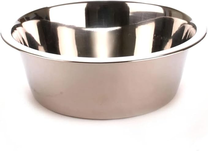 Jeffers Pet Standard Weight Stainless Steel Bowls for Dogs, Cats, Puppies, Kittens, Food & Water, Durable Feeding Dish, Travel, Camping, Indoor Outdoor Use, Dishwasher Safe Pet Accessories 7.5 Quart