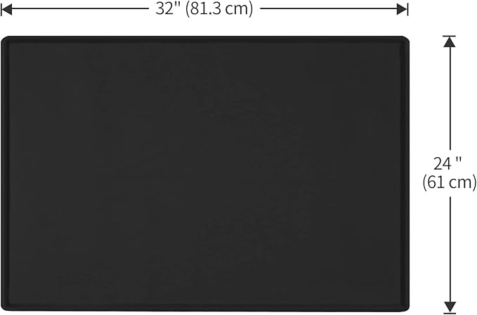 Dog Food Mat,Silicone Waterproof Food Tray,Non Slip Pet Bowl Mats Placemat,1" Raised Edge,Suitable for Most Small and Medium Sized Pets,32" x 24"