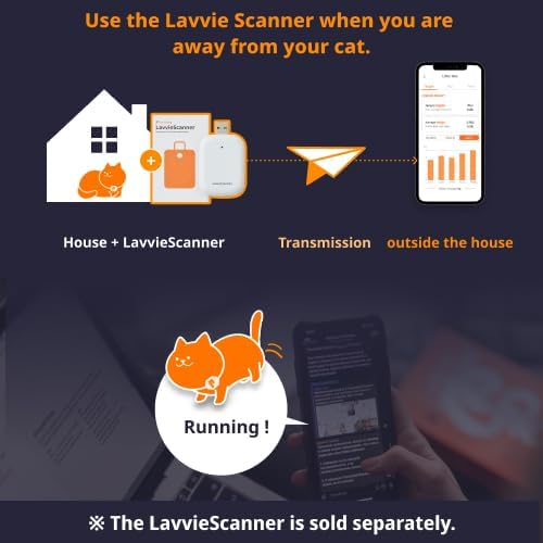 LavvieTAG with 2 Straps Smartwatch for Cat Intelligent ID Tag Light (0.01lbs) Monitor Kitten Collar Activity Analysis Heath Care Calrorie Measurement App Integration Felines Fitness Tracker
