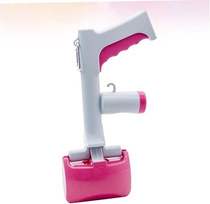 Poop Scoop Handle Waste Pickup Shovel for Dogs and Cats Outdoor Cleaning Tool Rosy Easy One-Handed for Quick Cleanups