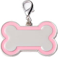 Double-Sided Personalized Dog Tags for Pets - pet ID tag, Laser Engraved Dog tag, Name tag for Dog Collar, Dog Tags for Large Dogs (Pink, Bone-Shaped-Large)