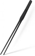 Mandala Crafts 15 Inches Black Stainless Steel Straight Aquarium Tweezers for Aquatic Plants – Long Aquascape Forceps for Fish Tanks, Hospital Tanks, Goldfish Bowls, and Terrariums