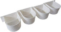 Lot of 4 Bird Cage Winged Universal Plastic Seed Water Food Feeder Cups (4-1/2 Inch Wide, White)