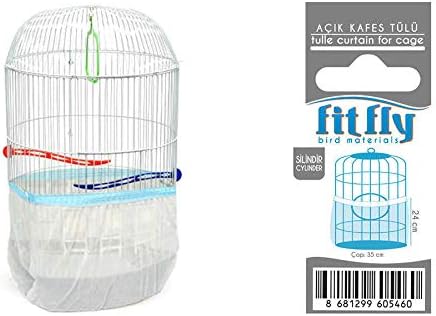 Cylinder Bird Cage Seed Catcher Mesh Max 53" Circumference, Elegant Stlish Pocket Syle Seed Catcher Covers Underneath The Cage